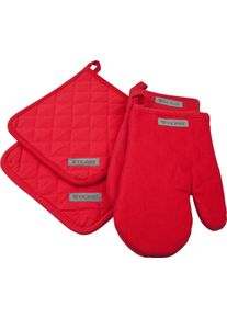 Topflappen Ross "Exclusiv", rot, 100% Baumwolle, Topflappen, Topflappen, 2x Topflappen und 2x Grillhandschuh, 100% Baumwolle