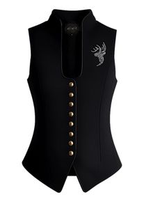 Trachtenbluse HANGOWEAR "Mieder JAMILA", Damen, Gr. M, schwarz, Obermaterial: 100% Baumwolle CO., Blusen Trachtenbluse