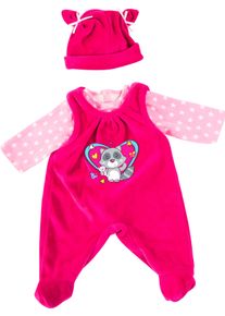 Puppenkleidung BAYER "Obert/Latzh. Waschb.", pink (pink, rosa), Puppenkleidung, Baby, Puppenkleidung