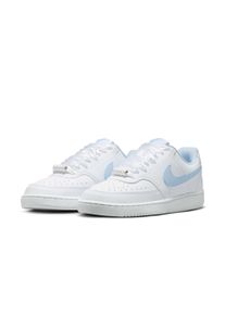 Sneaker Nike Sportswear "Nike Court Vision Low", Damen, Gr. 39, wei&szlig;, hydrogen blau, Synthetik, Schuhe Sneaker, inspiriert vom Design des Nike Air Force