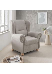 Ohrensessel Home Affaire "Torello Relaxsessel, toller Sitzkomfort, Breite 92cm, hohe R&uuml;ckenlehne", beige (taupe), B:92cm H:102cm T:89cm, 100% Polyester, Sessel, Ohrensessel
