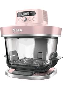 Ninja Hei&szlig;luftfritteuse "CRISPi PRO 7-in-1 Glas-Air-Fryer - Beige AS101EULG", rosa, B:30,5cm H:33,2cm T:29,8cm, Fritteusen, 7 Kochfunktionen, Vorbereitung, Zubereitung + Aufbewahrung von Speisen, Hei&szlig;luftfritteuse