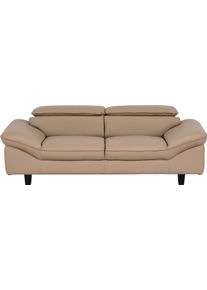 2-Sitzer Home Affaire "Pilot", braun (cappuccino), B:202cm T:108cm, Sofas, 2-Sitzer, Big-Sofa mit Kopfteilverstellung