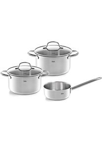 Topf-Set Fissler "San Francisco", silber (silberfarben), T&ouml;pfe, Topf-Set, sp&uuml;lmaschinengeeignet