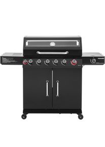 Gasgrill Hanseatic "Gasgrill 6+2 Memphis Black Plus", schwarz, B:148cm H:114cm T:59cm, Grills, Gasgrill, inkl. 3 Jahre Herstellergarantie