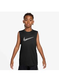 Tanktop Nike "B NK DF MULTI SLVS TOP HBR", Jungen, Gr. XL (164/170), schwarz, Obermaterial: 100% Polyester, normal, Rundhals, Tops Tanktop, mit Rundhalsausschnitt, ohne Verschluss, aus Polyester, normale L&auml;nge