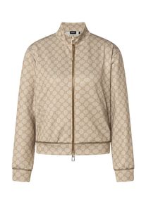 JOOP! Sweatjacke JOOP "Taliko", Damen, Gr. 40, beige (open braun), Web, Obermaterial: 71% Polyester, 24% Baumwolle, 5% Elasthan, B&uuml;ndchen, Sweatjacken Sweatjacke