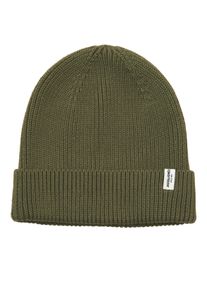 Jack & Jones Strickm&uuml;tze JACK & JONES "JACBRINK BEANIE LN", Herren, gr&uuml;n (olive night), Strick, Baumwolle, unifarben, M&uuml;tzen Strickm&uuml;tze, Baumwolle, in Rippenoptik