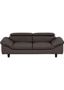 2-Sitzer Home Affaire "Pilot", braun (cacao), B:202cm T:108cm, Sofas, 2-Sitzer, Big-Sofa mit Kopfteilverstellung