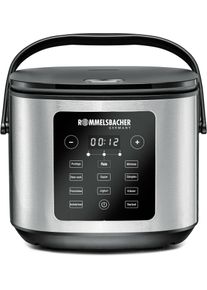 Rommelsbacher Reiskocher "MRK 950", edelstahl, schwarz, B:30cm H:24cm T:34cm, Reiskocher, 12 vielseitige Programme, Reiskocher