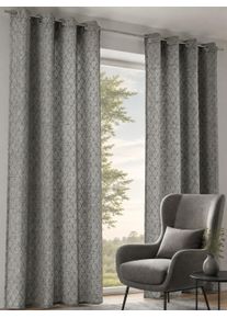 Vorhang Kutti "Pira", grau, B:135cm H:145cm, Polyester, Gardinen, Vorhang, schwerer Polyesterstoff, abdunkelnd