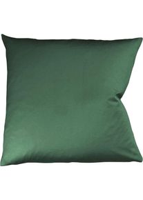 Kissenbezug Fleuresse "Colours Mako Satin, 100% Baumwolle, mit Rei&szlig;verschluss", gr&uuml;n (jagdgr&uuml;n), B:40cm L:40cm, Mako-Satin, Obermaterial: 100% Baumwolle, Kissenbez&uuml;ge, Kissenbezug, Mako Satin, gl&auml;nzend, glatt, Premium Qualit&auml;t