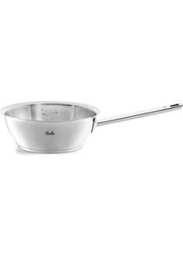 Sauteuse Fissler "ORIGINAL-PROFI COLLECTION", silber (silberfarben), &Oslash;:20cm, T&ouml;pfe, Sauteuse, mit breitem Sch&uuml;ttrand, Kaltmetallgriffen. Made in Germany