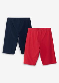 bonprix Colanți scurți din amestec elastic de bumbac organic (set/2 buc.), roz, 128/134