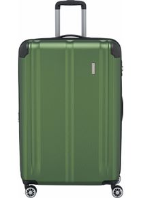 Hartschalen-Trolley Travelite "CITY Reisekoffer Hartschale", Damen, Gr. 113 l, gr&uuml;n, ABS, matt, unifarben, Basic, Koffer Hartschalen-Trolley, mit TSA-Schloss, robustes ABS Reisegep&auml;ck