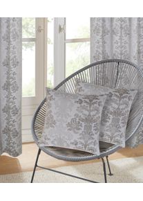 Kissenbezug OTTO HOME "Mannfred", beige (grau), B:50cm L:50cm, Polyester, Polyester, Kissenbez&uuml;ge, Kissenbezug, Jacquard-Look, 50 &times; 50 cm, Blickdicht & formstabil, Pflegeleicht