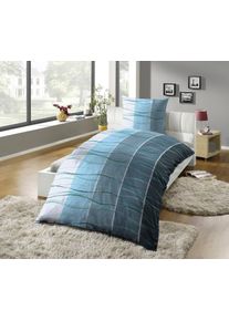 Bettw&auml;sche Kinzler "Bedruckte Poly-Cotton Bettw&auml;sche "Ocean", bunt, B/L: 155cm x 220cm, 1 Stk., 1 Stk., Polycotton, B/L: 80cm x 80cm, 2 Stk., Polycotton, Obermaterial: 50% Baumwolle, 50% Polyester, Bettw&auml;sche, Bettw&auml;sche, pflegeleicht