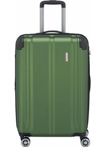 Hartschalen-Trolley Travelite "CITY Reisekoffer Hartschale", Damen, Gr. 78 l, gr&uuml;n, ABS, matt, unifarben, Basic, Koffer Hartschalen-Trolley, mit TSA-Schloss, robustes ABS Reisegep&auml;ck
