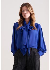 Klassische Bluse Seidensticker, Damen, Gr. M (38), blau, 100% Viskose, unifarben, regular fit, Blusen Klassische Bluse, 1/1 Binderkragen Uni