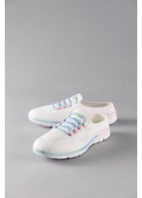 Clog ANISTON SHOES, Damen, Gr. 41, wei&szlig; (wei&szlig; kombiniert), Textil, Schuhe Clog, Freizeitschuh, Barfu&szlig;schuh, Slip-on Sneaker