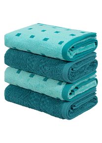 Handt&uuml;cher OTTO HOME "Regona, Handt&uuml;cher 50x100cm, flauschig und weich, 500 gr/m&sup2;", blau (blau, petrol), B:100cm L:50cm, Frottier, Obermaterial: 100% Baumwolle, Handt&uuml;cher, Handt&uuml;cher, Premium Handt&uuml;cher mit Bord&uuml;re, Set, 100% Baumwolle, 5 Jahre Garantie