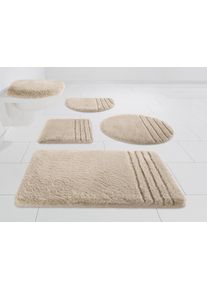 M&ouml;ve Badematte M&Ouml;VE "Loft, Badvorleger, Badezimmer Teppich" Gr. 8, beige (papyrus), H:30mm, Polyacryl, Badematten, Badematte, Badteppich, Badematten auch als 2 teiliges Set & rund