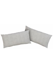 Kissenbez&uuml;ge OTTO HOME "Melli Kissenbezug, OEKO-TEX und Made in Green zertifiziert", grau (grau, meliert), B:80cm L:40cm, Linon, Obermaterial: 100% Baumwolle, Kissenbez&uuml;ge, Kissenbez&uuml;ge