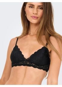 Bralette Only "ONLCHLOE LACE PADDED BRALETTE ACC", Damen, Gr. XS, N-Gr, schwarz, Spitze, Obermaterial: 95% Nylon, 5% Elasthan, unifarben, BHs Bralette