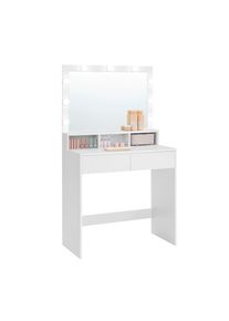 Boxxx Schminktisch, Wei&szlig;, Glas, Holzwerkstoff, 2 Schublade(n) Schubladen, rechteckig, Wange, 40x140x80 cm, Schlafzimmer, Schminktische