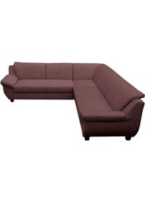 Ecksofa OTTO HOME "Silkeborg", braun (indirot), B:251cm H:80cm T:251cm, 100% Polyester, Sofas, Ecksofa, Zeitlos und komforfabel, gem&uuml;tliche Armlehnen