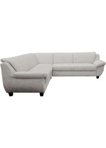 Ecksofa OTTO HOME "Silkeborg", grau (silber), B:251cm H:80cm T:251cm, 100% Polyester, Sofas, Ecksofa, Zeitlos und komforfabel, gem&uuml;tliche Armlehnen