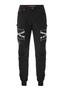 Cipo & Baxx Cargohose CIPO & BAXX "Cipo & Baxx Hose", Herren, Gr. W31/L34, L&auml;nge 34, schwarz, Hosen Cargohose, mit Trendigen Markenschriftz&uuml;gen