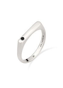 Siegelring Kuzzoi "Ring Siegelring Zirkonia Schwarz 925 Sterling Silber" Gr. 64, silber, Fingerringe, Herren, 64, Silber 925 (Sterlingsilber), Siegelring