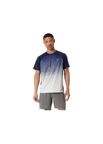 Laufshirt asics "ROAD FADE SS TOP", Herren, Gr. XL, midnight, Obermaterial: 100% Polyester, Shirts Laufshirt, Kurzarm, f&uuml;r Erwachsene, mit Grafik-Print, mit Mesh-Eins&auml;tzen