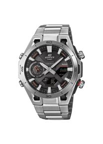 Smartwatch CASIO EDIFICE, silber (silberfarbenschwarz, silberfarben), Smartwatches, Herren, Smartwatch, Solaruhr, Armbanduhr, Herrenuhr, Hand Moving Funktion, Neo-Display