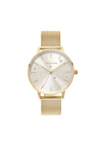 Quarzuhr Tamaris, gold (goldfarben, silberfarben), Armbanduhren, Damen, goldfarben, Quarzuhr, Armbanduhr, Damenuhr, Edelstahlarmband, analog, Zirkonia (synth.)