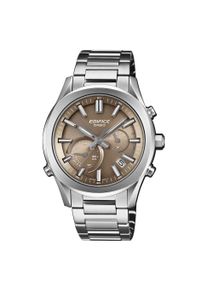 Smartwatch CASIO EDIFICE, braun (edelstahlfarben, braun, silberfarben), Smartwatches, Herren, Smartwatch, Solaruhr,Armbanduhr,Herrenuhr,Bluetooth,Stoppfunktion,Edelstahlarmband