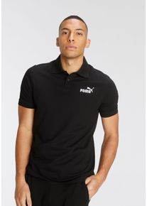Poloshirt Puma "ESS PIQUE POLO", Herren, Gr. M, schwarz (Puma schwarz), Piqu&eacute;, Obermaterial: 96% Baumwolle, 4% Elasthan, unifarben, regular fit normal, Rundhals, Shirts Poloshirt, mit Knopfverschluss, Kurzarmdesign, Regular Fit