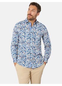 Langarmhemd Babista "Hemd VINTESSI", Herren, Gr. XL, weit, beige gemustert, Hemden Langarmhemd