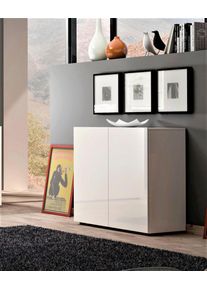 Sideboard Home Affaire "MISTER, Kommode, Lowboard, Breite 90 cm, Made in Italy", wei&szlig;, B/H/T: 90cm x 80cm x 38cm, 2 Stk., Sideboards, Sideboard, Korpus und Fronten komplett Hochglanz lackiert