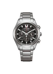 Chronograph Citizen, silber (silberfarben, schwarz), Armbanduhren, Herren, Chronograph, Armbanduhr, Solar, Herrenuhr, analog, Big Date, Stoppfunktion