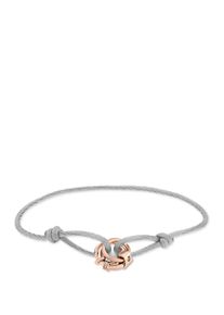Armband Liebeskind Berlin "Schmuck Geschenk Edelstahl Textil Armkette The D-Link Mini", rosa (ros&eacute;goldfarben, grau), Armb&auml;nder, Damen, 21cm, Edelstahl Textil, Edelstahl, Textil, Armband