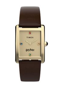 Quarzuhr Timex "Timex x Harry Potter Hailey Hogwarts", braun, Armbanduhren, Damen, Quarzuhr, Armbanduhr, Damenuhr, Lederarmband, analog