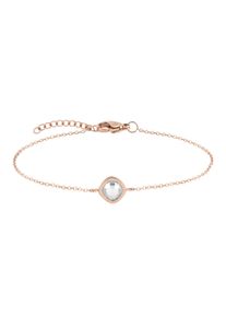 Armband Tamaris "Shiny Stones", rosa (ros&eacute;goldfarben, wei&szlig;, wei&szlig;), Armb&auml;nder, Damen, 21cm, Edelstahl, Armband, mit Zirkonia (synth.)