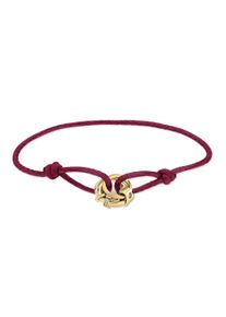 Armband Liebeskind Berlin "Schmuck Geschenk Nylonarmband Lora", gelbgoldfarben, rot, Armb&auml;nder, Damen, 21cm, Edelstahl Nylon, Edelstahl, Nylon, Armband