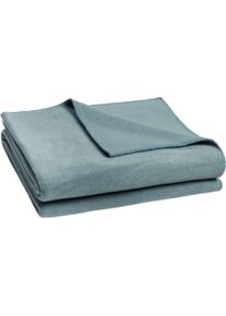 Wohndecke ZOEPPRITZ1828 "Soft-Fleece", denim, B:160cm L:200cm, Polyester, Viskose, Wohndecken, Wohndecke, Fleecedecke mit unverwechselbarem Cashmere Handfeel