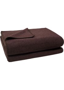 Wohndecke ZOEPPRITZ1828 "Soft-Fleece", schwarz braun, B:110cm L:160cm, Polyester, Viskose, Wohndecken, Wohndecke, Fleecedecke mit unverwechselbarem Cashmere Handfeel