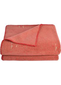 Wohndecke ZOEPPRITZ1828 "Soft-Fleece Legacy", rot, B:160cm L:200cm, Polyester, Viskose, Wohndecken, Wohndecke, Fleecedecke mit unverwechselbarem Cashmere Handfeel