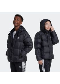 Steppjacke adidas originals "ADICOLOR KIDS", Damen, Gr. 176, schwarz, Obermaterial: 100% Polyamid. Wattierung: 100% Polyamid, Jacken Steppjacke, mit abnehmbarer Kapuze, lockere Schnittform