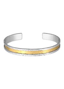 Armreif HAZE & GLORY "Armband Armreif -Two Faced 925 Silber Bicolor" Gr. 20, silber, Armb&auml;nder, Herren, Silber 925 (Sterlingsilber), Armreif